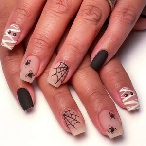 24pcs Press On Nails For Halloween Nail Decor